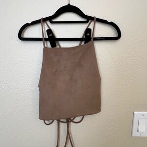 Donna Mizani Suede Crop Halter